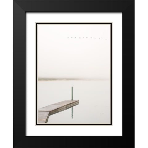 Semaphore In Green Black Modern Wood Framed Art Print with Double Matting by Concepcion Alvarado, Jesus