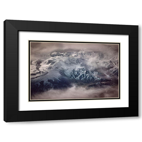 The Tibetan Plateau Black Modern Wood Framed Art Print with Double Matting by Van Hoecke, Martin