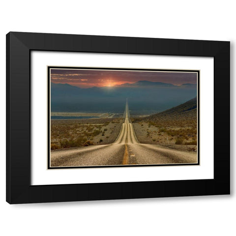 My Way... Black Modern Wood Framed Art Print with Double Matting by Shatov, Gennady