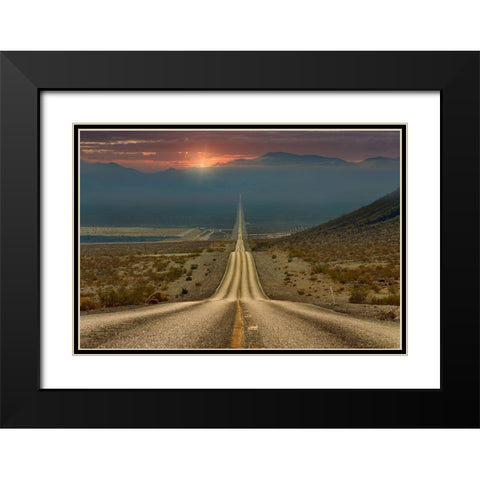 My Way... Black Modern Wood Framed Art Print with Double Matting by Shatov, Gennady