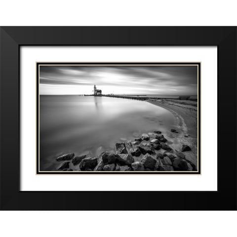 The Marken Black Modern Wood Framed Art Print with Double Matting by Mierzejewski, Krzysztof