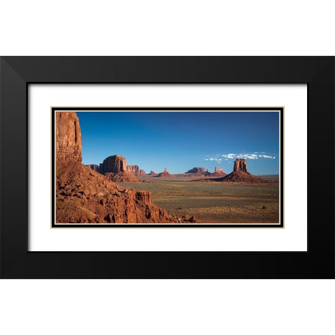 Navajo Nation Black Modern Wood Framed Art Print with Double Matting by Fegari