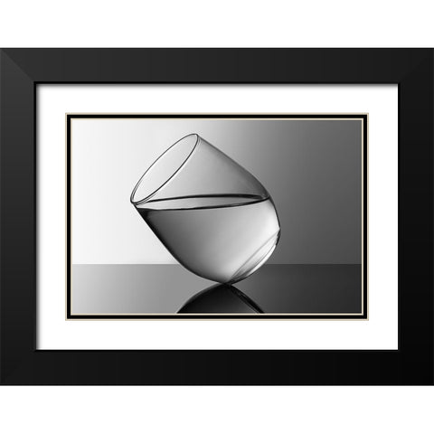 Glass Black Modern Wood Framed Art Print with Double Matting by Matsumura, Naoki