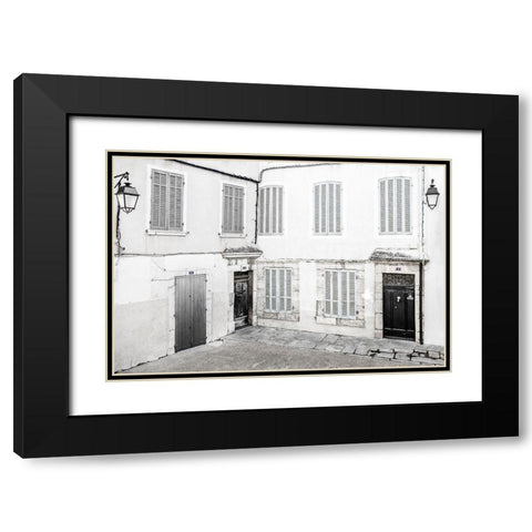 The White Corner Black Modern Wood Framed Art Print with Double Matting by Claes, Gilbert
