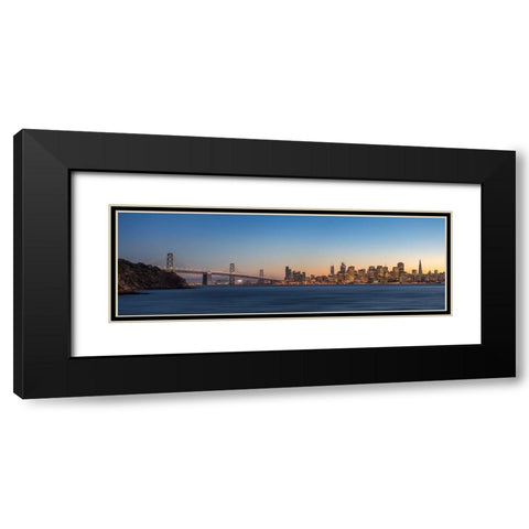 San Francisco Black Modern Wood Framed Art Print with Double Matting by Fegari