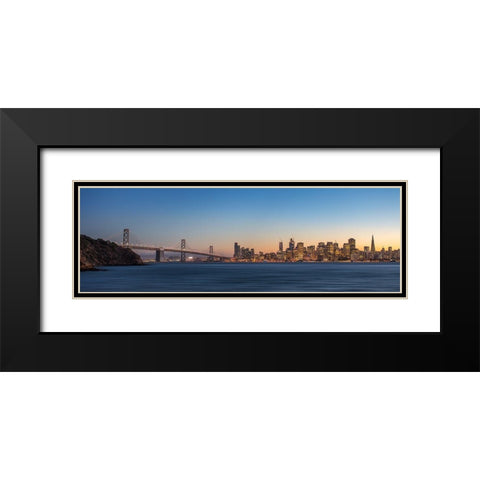 San Francisco Black Modern Wood Framed Art Print with Double Matting by Fegari