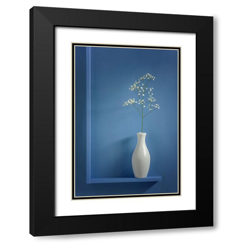 Simplicity Black Modern Wood Framed Art Print with Double Matting by Clough, Stephen