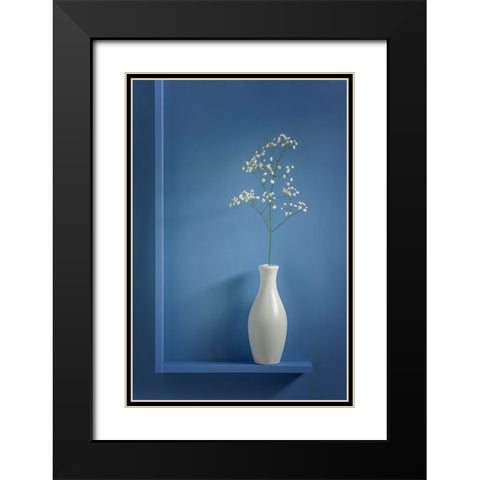Simplicity Black Modern Wood Framed Art Print with Double Matting by Clough, Stephen