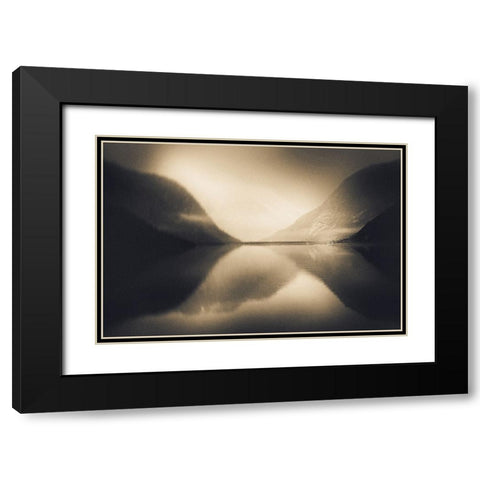 Glow In The Dark Black Modern Wood Framed Art Print with Double Matting by Davidsson, Gustav