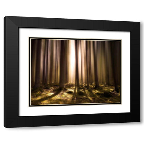 Breath Of Life Black Modern Wood Framed Art Print with Double Matting by Lindsten, Christian