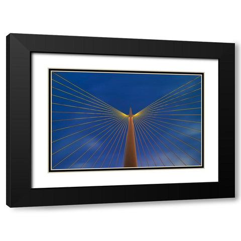 Metal Angel Black Modern Wood Framed Art Print with Double Matting by Ferrero, Ivan