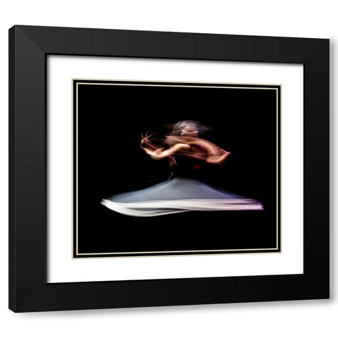 The Last Dance Of Death Black Modern Wood Framed Art Print with Double Matting by Tabate, Mohcine