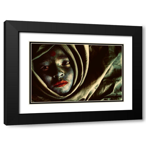 Untitled Black Modern Wood Framed Art Print with Double Matting by Meir Levi, Miki
