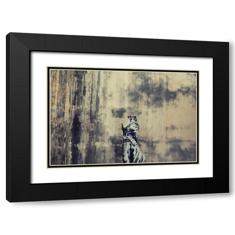 Hear My Voice. Black Modern Wood Framed Art Print with Double Matting by Verschelden, Harry