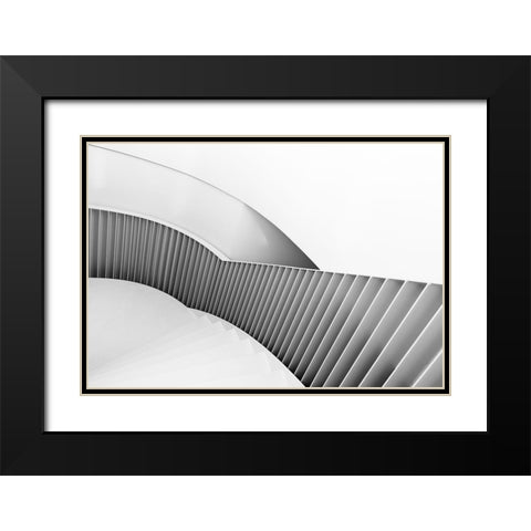 From The Right Black Modern Wood Framed Art Print with Double Matting by Van Son, Greetje