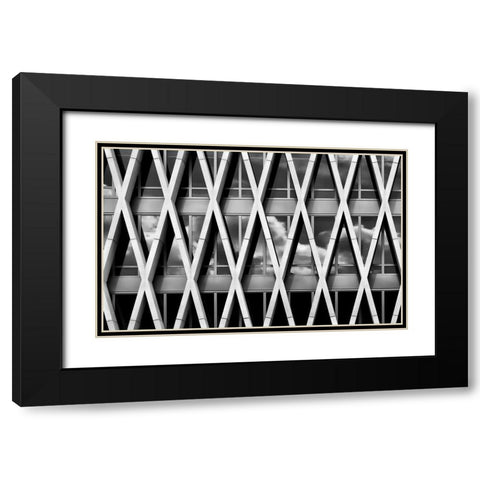 Skyscraper Black Modern Wood Framed Art Print with Double Matting by Stalmans, Luc