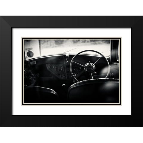 Rear Window Black Modern Wood Framed Art Print with Double Matting by Bland, Richard