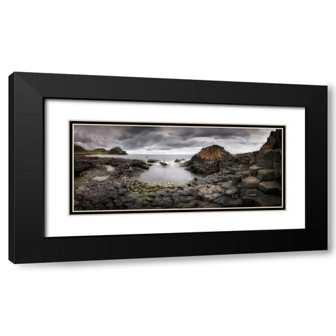 The Giants Causeway Black Modern Wood Framed Art Print with Double Matting by Romero Angueira, Yolanda