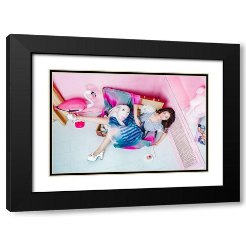 Tamila Black Modern Wood Framed Art Print with Double Matting by Smirnov, Sergei