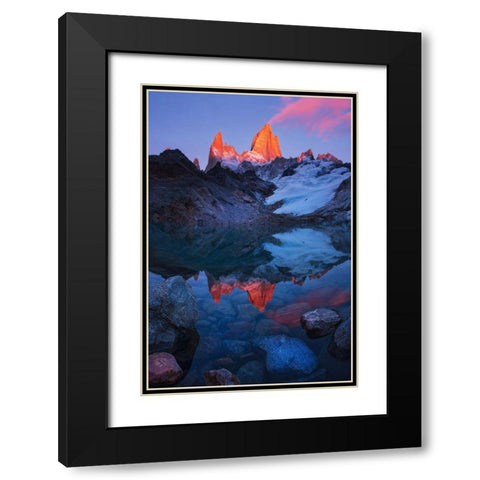 Morning Of Tranquility Black Modern Wood Framed Art Print with Double Matting by Zhang, Yan