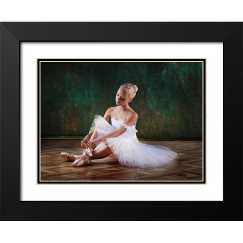 About Ballet Black Modern Wood Framed Art Print with Double Matting by Lankina, Alina