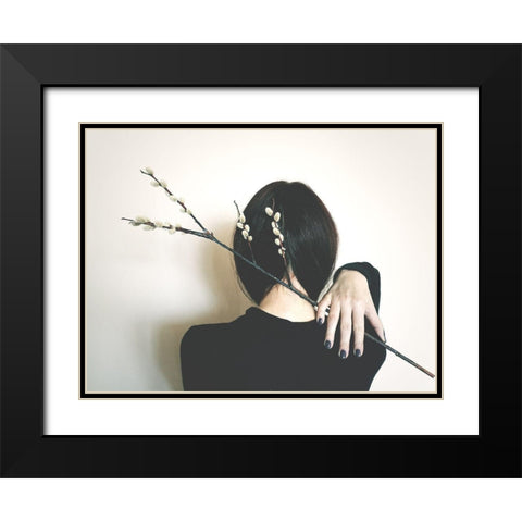 Spring Black Modern Wood Framed Art Print with Double Matting by Georgescu, Codruta