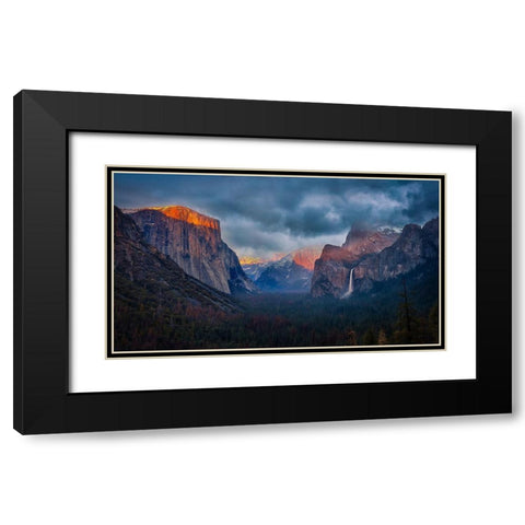 The Yin And Yang Of Yosemite Black Modern Wood Framed Art Print with Double Matting by Zheng, Michael