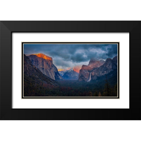 The Yin And Yang Of Yosemite Black Modern Wood Framed Art Print with Double Matting by Zheng, Michael