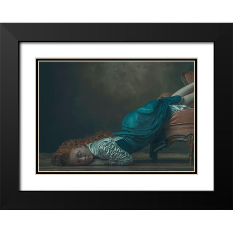 Renaissence Black Modern Wood Framed Art Print with Double Matting by Cwikla, Ewa