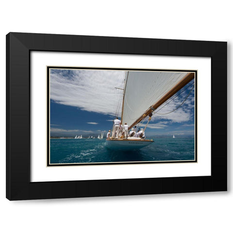 Close Following Black Modern Wood Framed Art Print with Double Matting by Pelissier, Marc