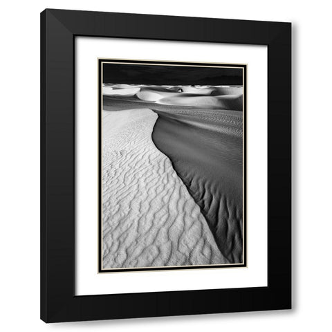 Sand Waves Black Modern Wood Framed Art Print with Double Matting by Jacobs, Lydia