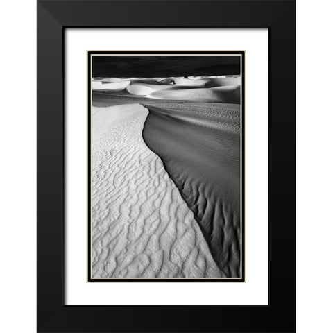 Sand Waves Black Modern Wood Framed Art Print with Double Matting by Jacobs, Lydia
