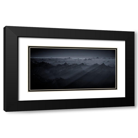 Sunrise Over The Karakoram Black Modern Wood Framed Art Print with Double Matting by Van Hoecke, Martin