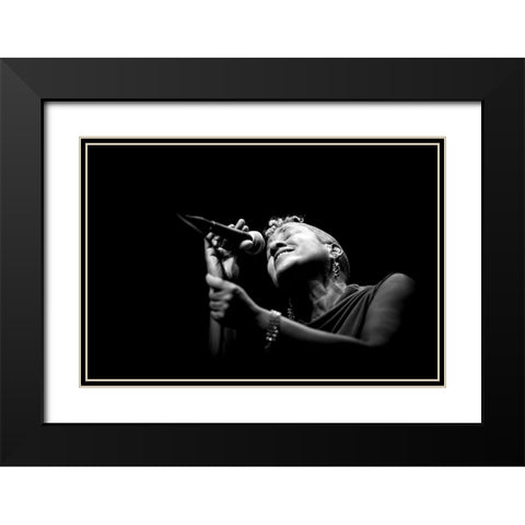 Jazz Black Modern Wood Framed Art Print with Double Matting by Simoes, Goncalo