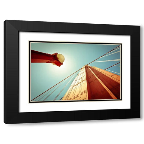 Golden Gate Black Modern Wood Framed Art Print with Double Matting by Steinkopff, Robert