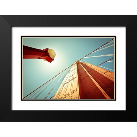 Golden Gate Black Modern Wood Framed Art Print with Double Matting by Steinkopff, Robert