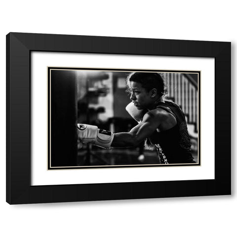 Training Black Modern Wood Framed Art Print with Double Matting by Zhao, Henry