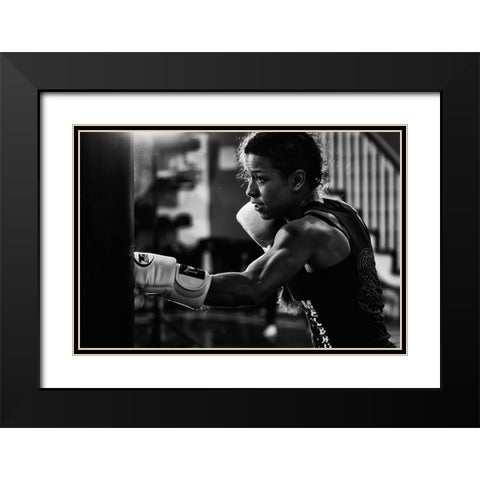 Training Black Modern Wood Framed Art Print with Double Matting by Zhao, Henry