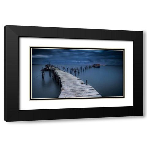 Carrasqueira Black Modern Wood Framed Art Print with Double Matting by Ribeiro, Rui