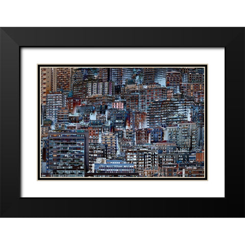 Metropolis Black Modern Wood Framed Art Print with Double Matting by Hawerkamp, Hans-Wolfgang