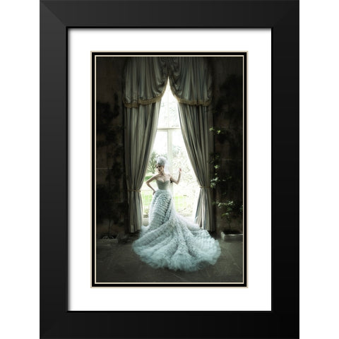 Grey Dress Black Modern Wood Framed Art Print with Double Matting by kenp
