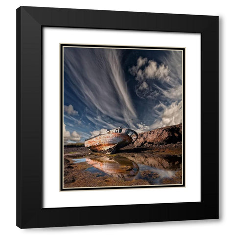 Final Place Black Modern Wood Framed Art Print with Double Matting by H. Ingibergsson, Torsteinn