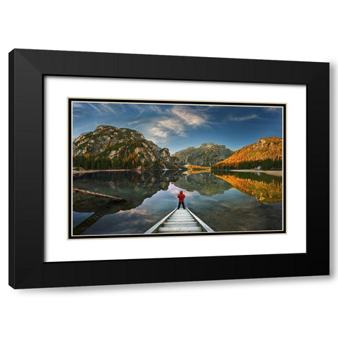 Morning Silence... Black Modern Wood Framed Art Print with Double Matting by Browko, Krzysztof
