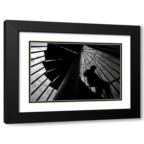 Untitled Black Modern Wood Framed Art Print with Double Matting by Ayer, Ali