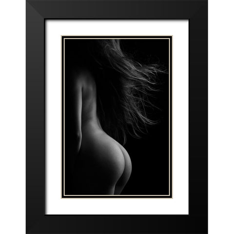 Curves Black Modern Wood Framed Art Print with Double Matting by Krystynek MQEP, Martin