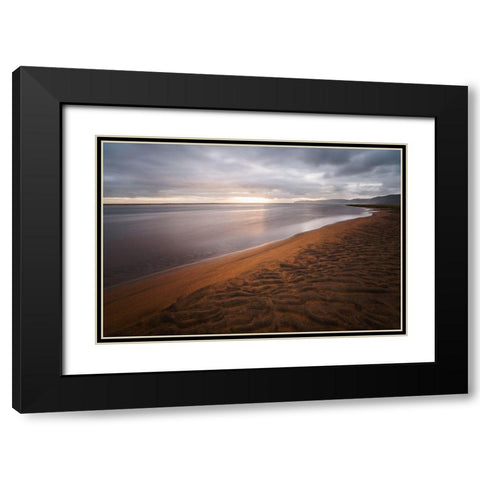 Silence-Sea And Sky Black Modern Wood Framed Art Print with Double Matting by Wrobel, Karsten