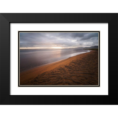 Silence-Sea And Sky Black Modern Wood Framed Art Print with Double Matting by Wrobel, Karsten