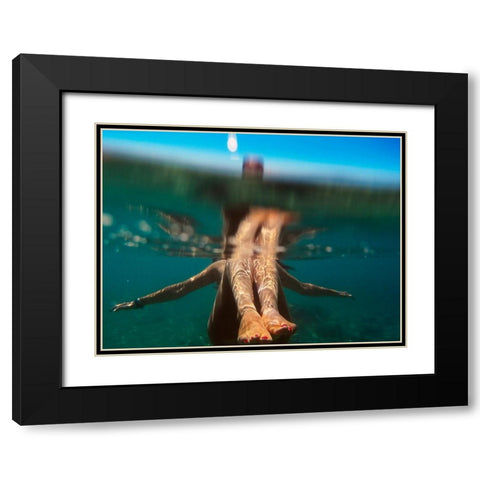 Summer Day Black Modern Wood Framed Art Print with Double Matting by Belda, Rafael