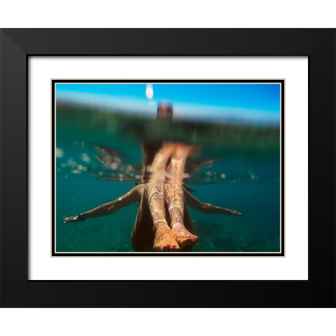 Summer Day Black Modern Wood Framed Art Print with Double Matting by Belda, Rafael