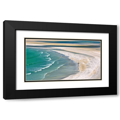 Sea Poetry Black Modern Wood Framed Art Print with Double Matting by Voncina, Anuska